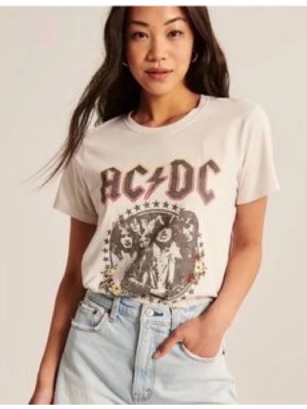 Abercrombie & Fitch Women’s AC/DC Band Shirt Size Medium